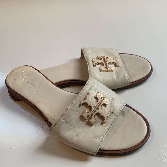 Tory Burch Women's White Slide Sandals cream size 9.5 - Picture 3 of 7